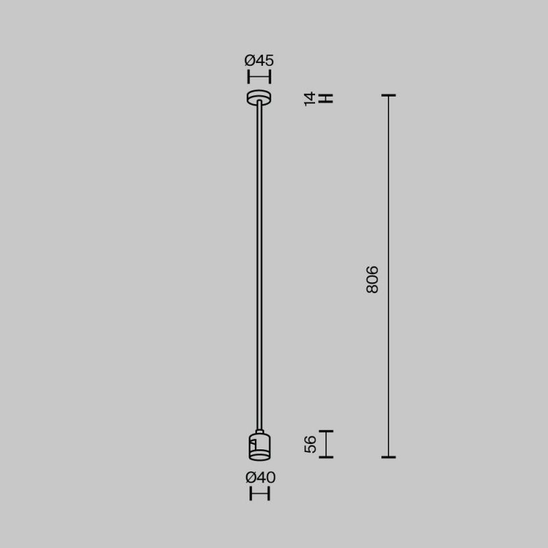 Крепление потолочное Maytoni Accessories for tracks Flarity TRA159C-IPCL1-B