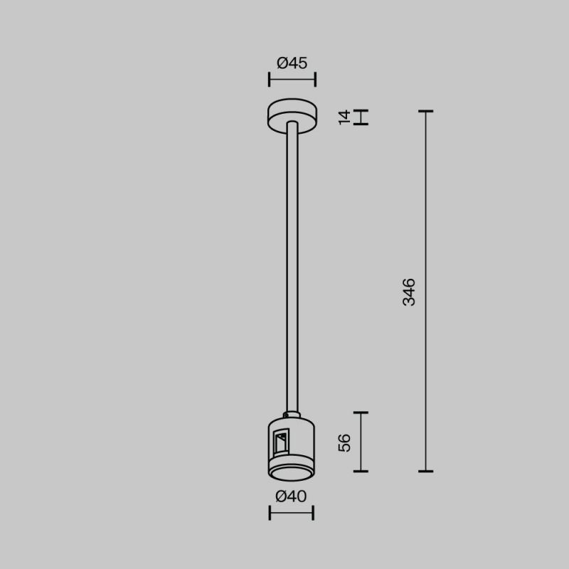 Крепление потолочное Maytoni Accessories for tracks Flarity TRA158C-IPC1-B