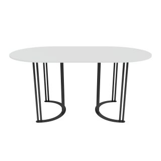 Стол овальный обеденный Genglass VIOLUR с металлическим подстольем 160 BD-3103127