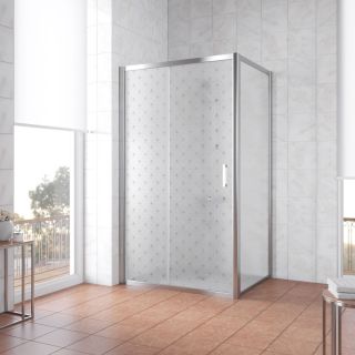 Душевой уголок Vegas Glass ZP+ZPV 150х70 08 R05 R, профиль хром, стекло с узором