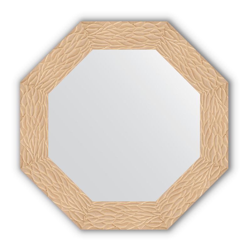 Зеркало в багетной раме Evoform Octagon BY 3797 золотые дюны