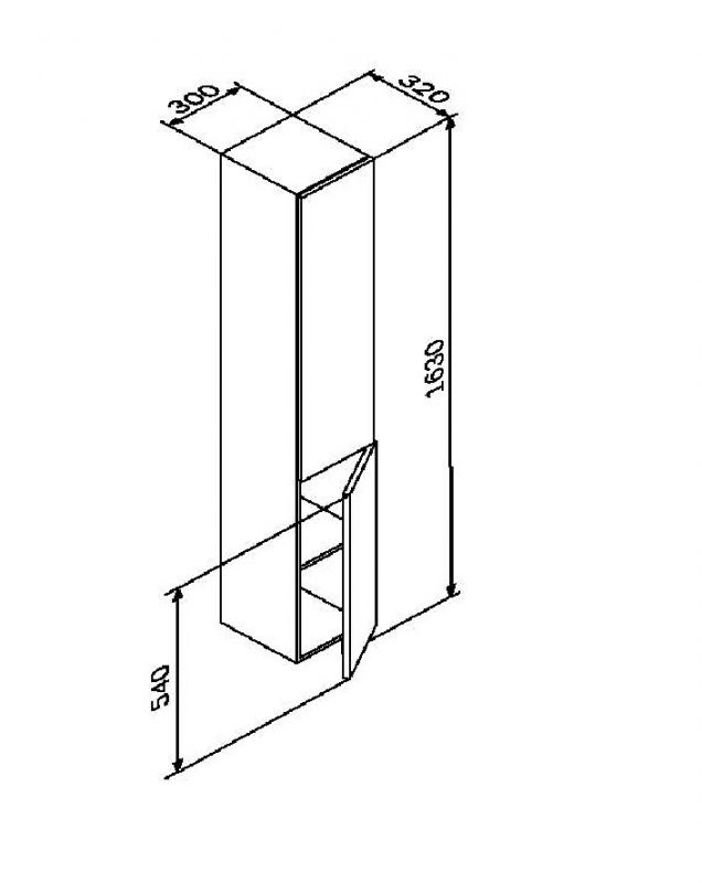 Шкаф-пенал AM.PM Gem M90CHR0306GM