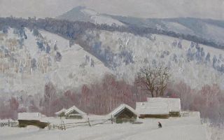 Картина "Деревня в Жигулевских горах" Игорь Панов