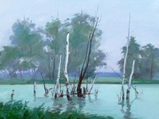 Картина "Серное озеро" Евгений Уткин
