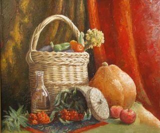 Картина "Натюрморт с овощами" Бакаева Юлия