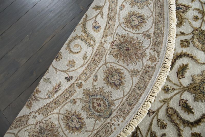 Индийский ковер из шерсти и шёлка Carpet «PLATINUM» AK1511-IVR-IVR(Round) 247 x 247 см