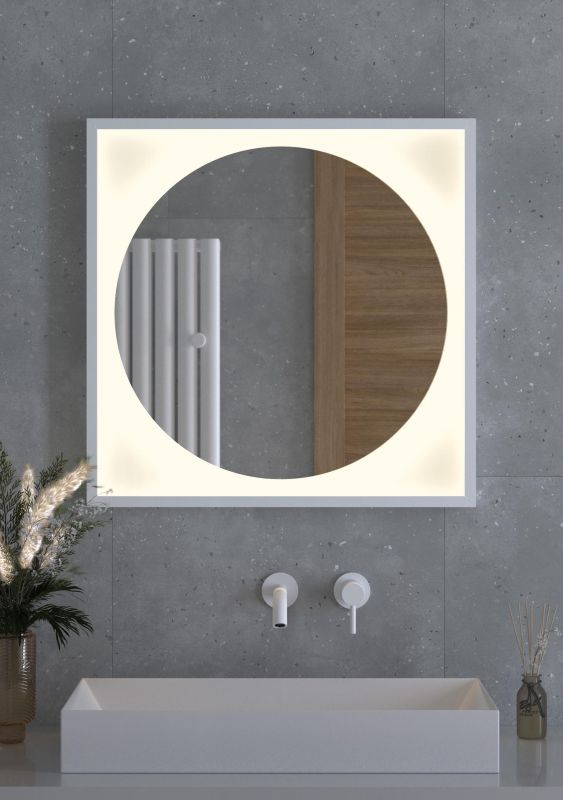 Зеркало для ванной DEFESTO ECLIPSE DF 2237 с LED-подсветкой Ø70см фото 3
