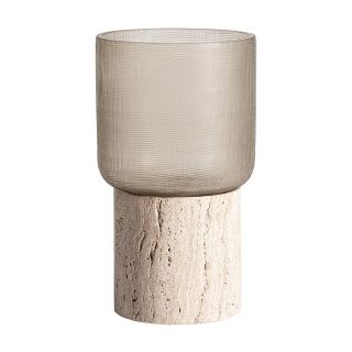 Подсвечник Vical Jasha из травертина, бежевый высота 22 см 190341