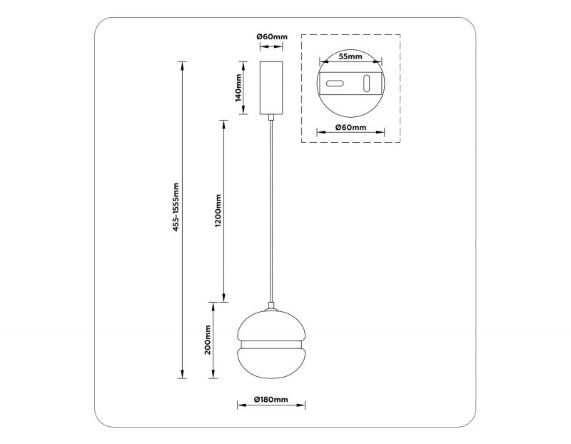 Подвесной светодиодный светильник Ambrella LH IP20 LED 3000К(теплый) 20W LH11001 фото 8