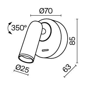 Бра Maytoni Mirax 220-240V 3W IP20 3000K C038WL-L3B3K фото 4