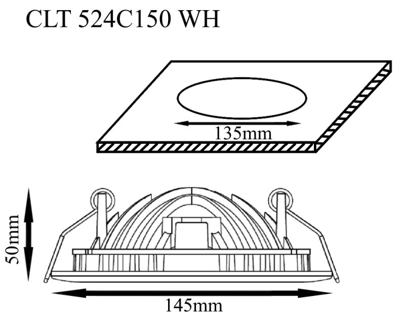 Встраиваемый светильник Crystal Lux 12W CLT 524C150 WH фото 4