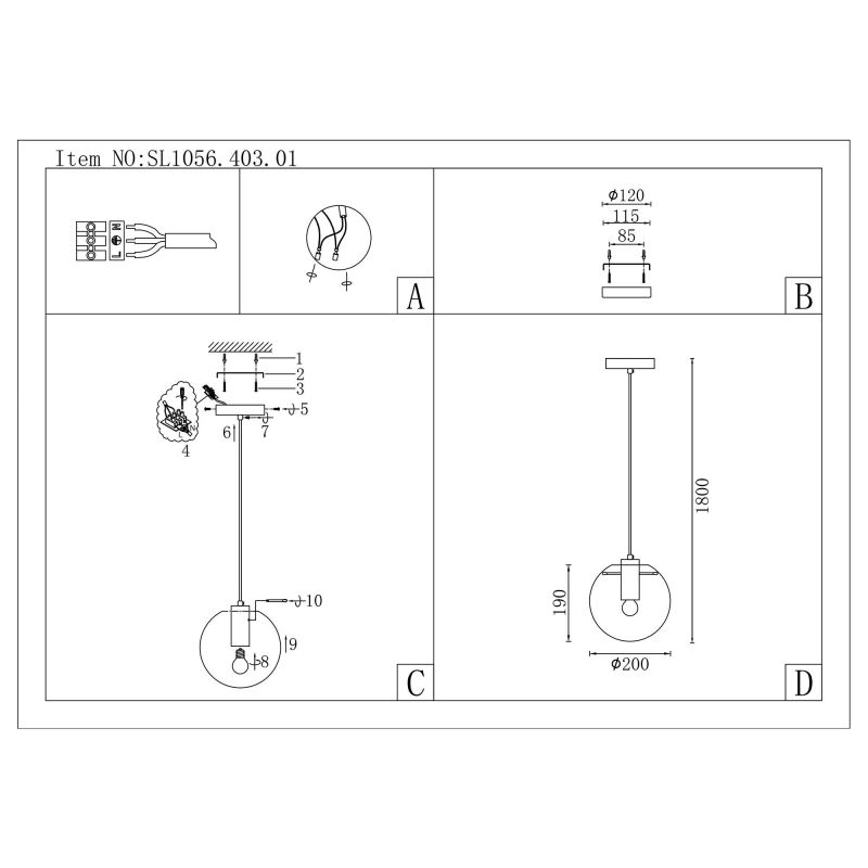 Подвес ST Luce NOOR SL1056.403.01