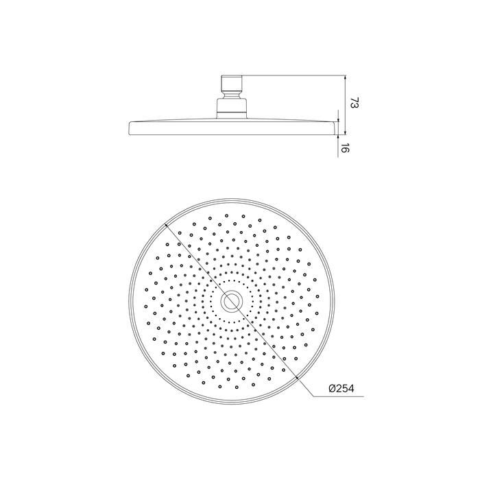 Душевая лейка верхняя Iddis Optima Home OPH25BPi64 черная матовая