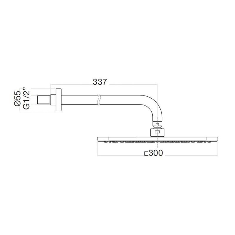 Верхний душ Webert AC0842010, золото глянцевое