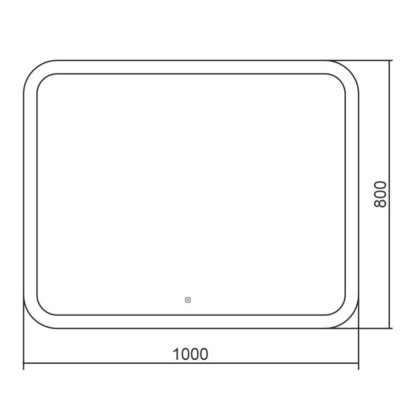 Зеркало ABBER See AG6109SL-1.0, 100х80 см, с подсветкой