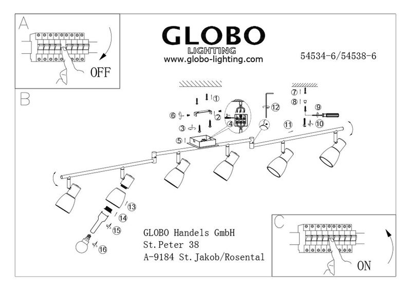 Спот Globo RAIDER I E14 4W 220V IP20 54538-6 фото 4