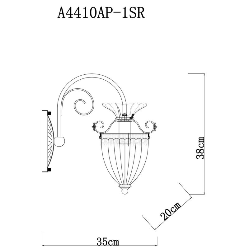 Бра Arte Lamp Schelenberg A4410AP-1SR