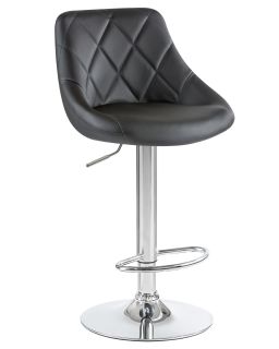 Барный стул Dobrin 5007-LM LOGAN,  цвет сиденья черный, цвет основания хром