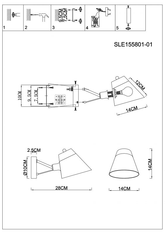 Бра Evoluce VARIO SLE15580101