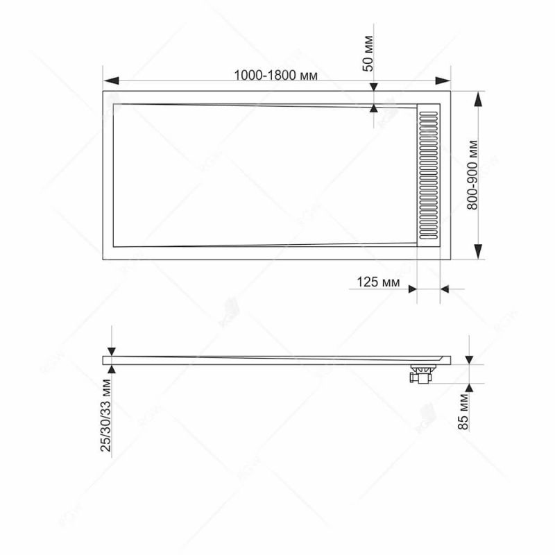 Душевой поддон RGW STM-G 14202812-02 графит 120x80 см