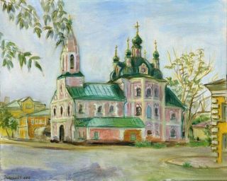 Картина "Симеоновская церковь. Переславль-Залесский" Кашина Евгения