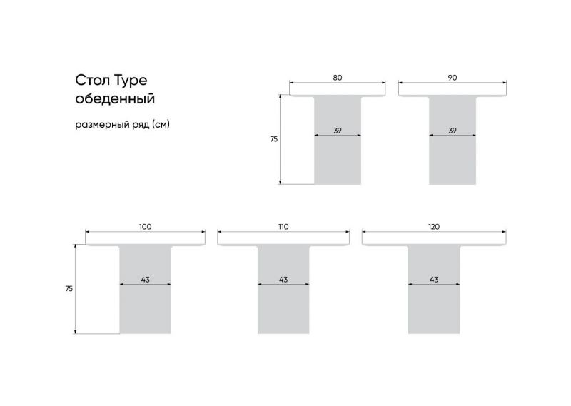 Стол обеденный Ellipsefurniture Type TY010404020101