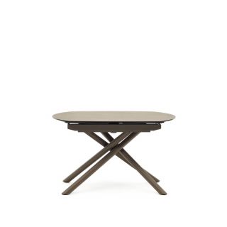 Раздвижной стол из керамики и стали с коричневой отделкой 130 (190) x 100 см Yodalia  La Forma (ex Julia Grup) BD-2608235