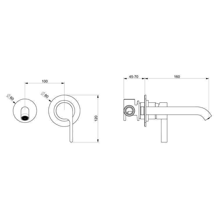 Смеситель для раковины Webert DoReMi DR830606345, никель