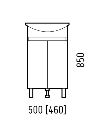 Тумба под раковину напольная  Corozo Джуно 50 М SD-00000691, 46х85 см