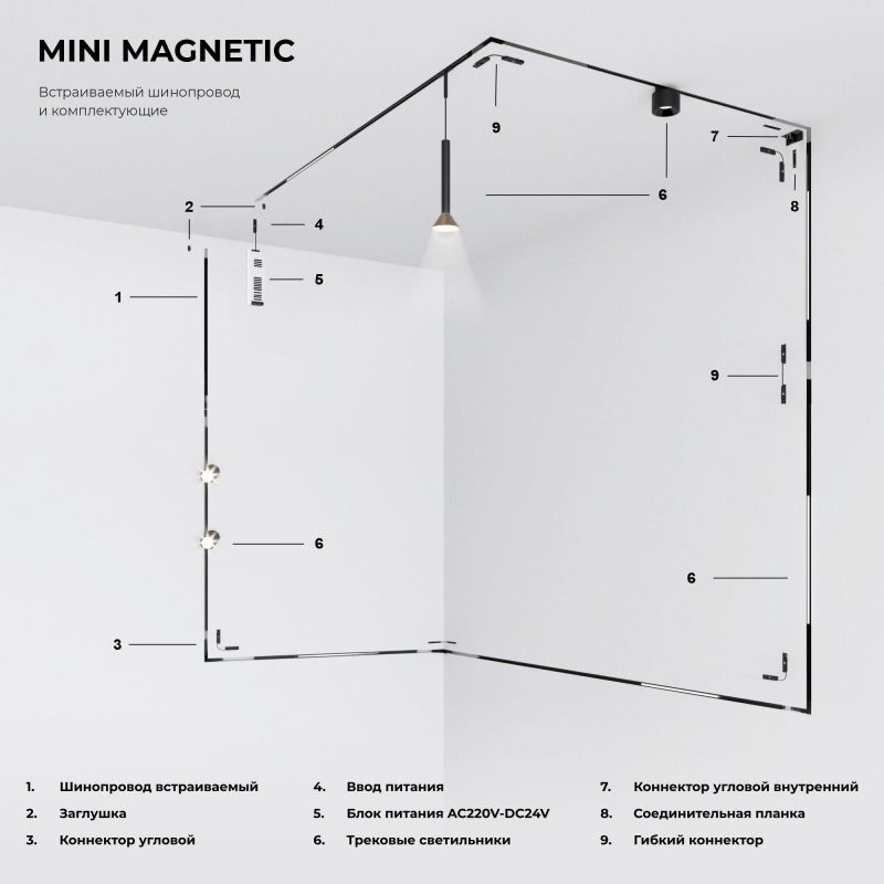 Соединительная планка для шинопровода Elektrostandard Mini Magnetic (2 шт.) 85175/00