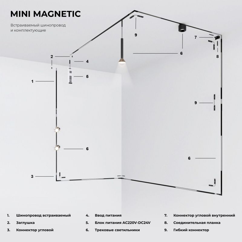 Соединительная планка для шинопровода Elektrostandard Mini Magnetic (2 шт.) 85175/00 фото 7