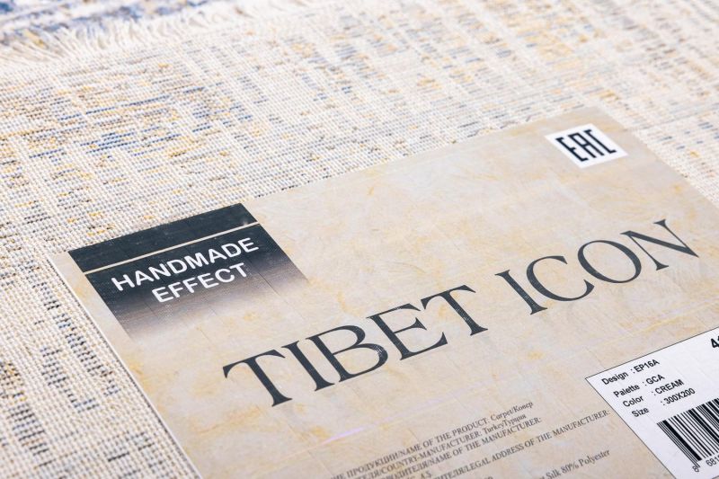 Турецкий ковер из эвкалиптового шёлка и полиэстера Carpet «TIBET ICON» EP16A-CRE 200 x 300 см фото 9