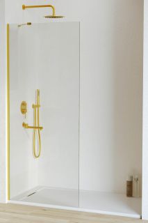 Душевая перегородка RGW WA-102Gb 120 см, профиль золотой, стекло прозрачное