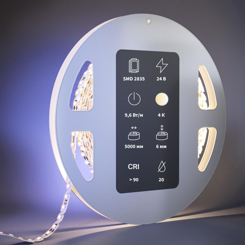 Светодиодная лента Maytoni Ultra 24В 2835 9,6Вт/м 4000К 5м IP 20 201138 фото 3