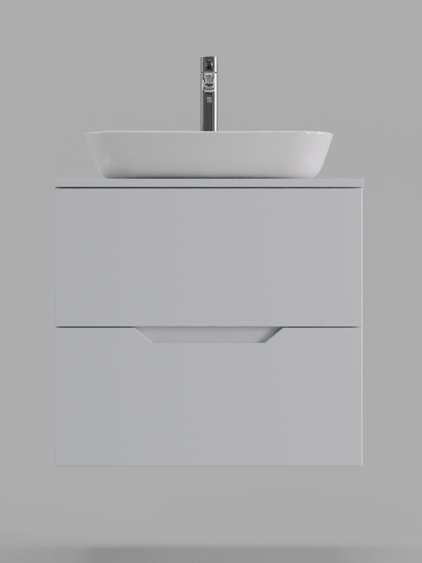 Тумба подвесная с раковиной Orange Line Li-60TuwMDF+B07-500W, 60 см фото 2