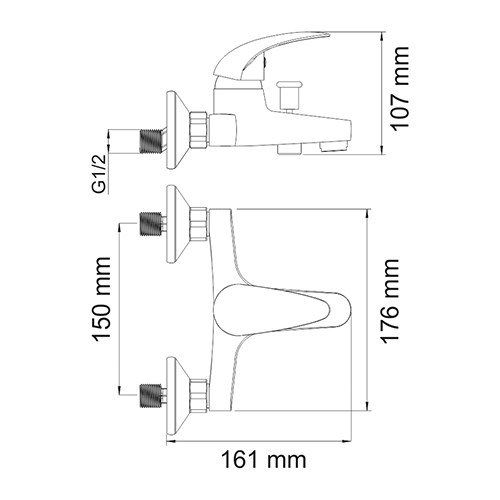 Смеситель для ванны WasserKRAFT Isen 2601 фото 3