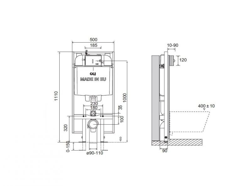 Инсталляция для унитаза Oli 74 PLUS 601803 механика фото 2