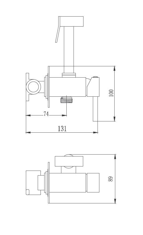 Смеситель с гигиеническим душем Haiba HB5512