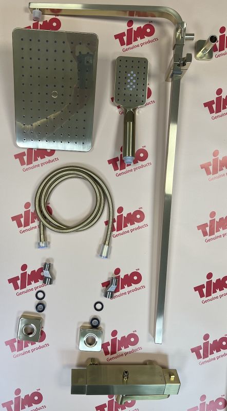 Душевая система с термостатом Timo-F Tetra-thermo SX-0169/17 золото матовое