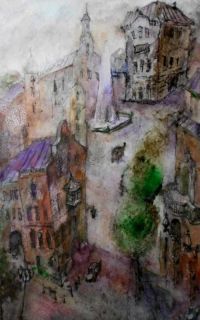 Картина "Улицы старого города" Питаев Валерий