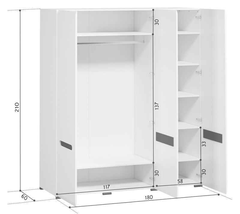 Шкаф платяной ацтека szf2d2l 21 22