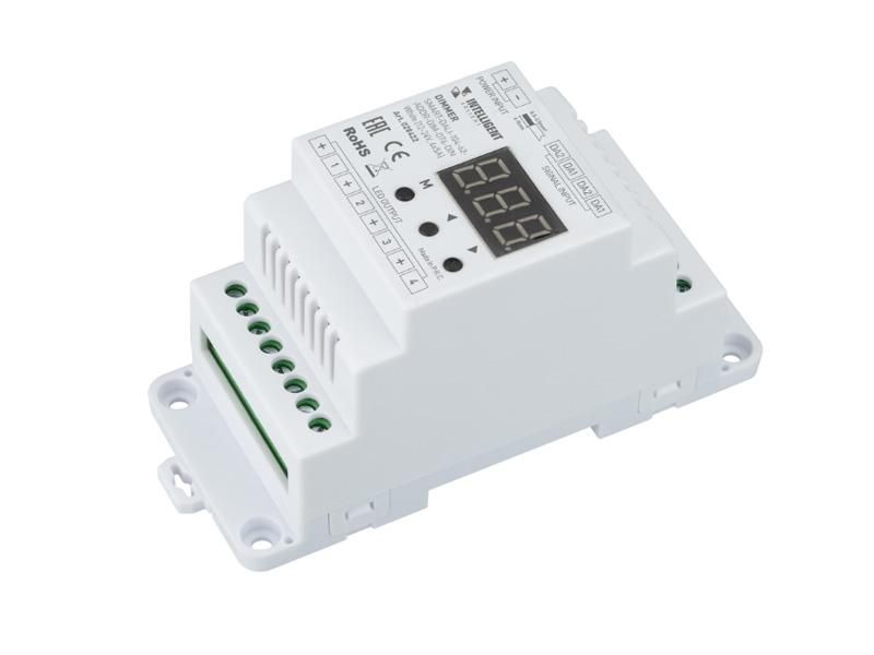 INTELLIGENT ARLIGHT Диммер SMART-DALI-104-62-ADDR-DIM-DT6-DIN White (12-24V, 4x5A) фото 1