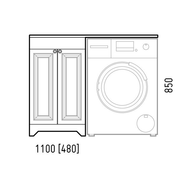 Тумба под раковину напольная  Corozo Леон 50 SD-00000890, 48х85 см