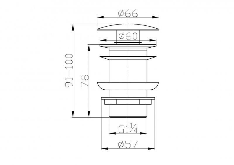 Донный клапан BelBagno BB-SC-CRM