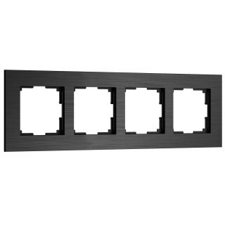 Рамка на 4 поста  AluMax (черный алюминий) Werkel W0043508