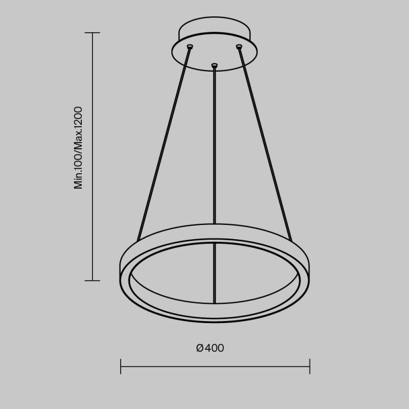 Подвесной светильник Maytoni Rim 220-240V 24W IP20 3000-4000K MOD058PL-L22BK фото 6