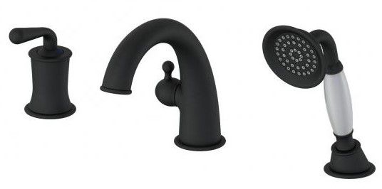 Смеситель на борт ванны WONZON & WOGHAND WW-88659008-MB Черный фото 1