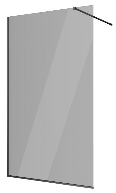 Душевая перегородка Berges SKY BLACK 064027, 110x200 см, профиль черный матовый, стекло тонированное фото 1