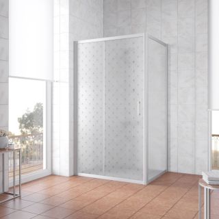 Душевой уголок Vegas Glass ZP+ZPV 150х70 07 R05 R, профиль хром, стекло с узором