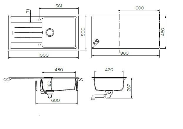 Мойка Schock Element 60d Large 700945 альпина